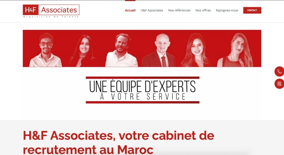 Réalisation d'un site internet cabinet de recrutement