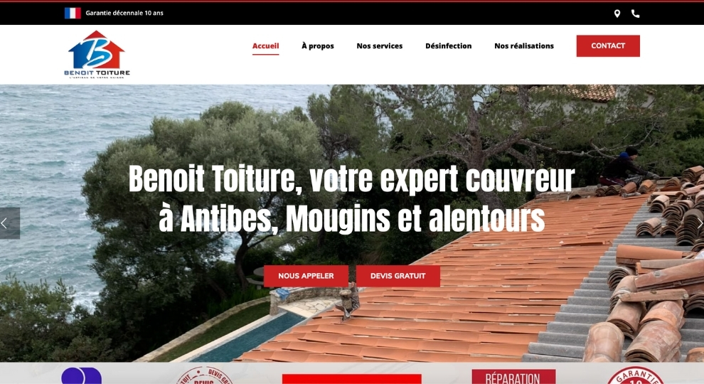 Réalisation d'un site internet à Mougins